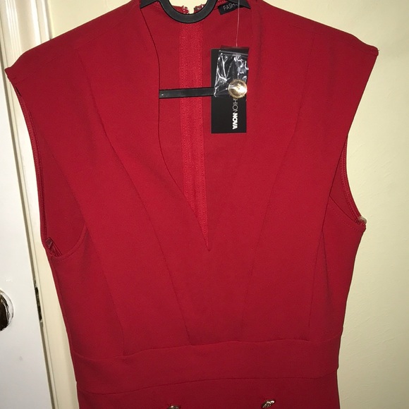 Red mini work dress - Picture 2 of 4